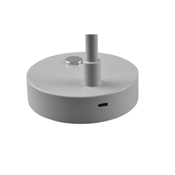 Svetlo siva LED zatemnitvena namizna svetilka (višina 28 cm) Lenny – Trio-image-4