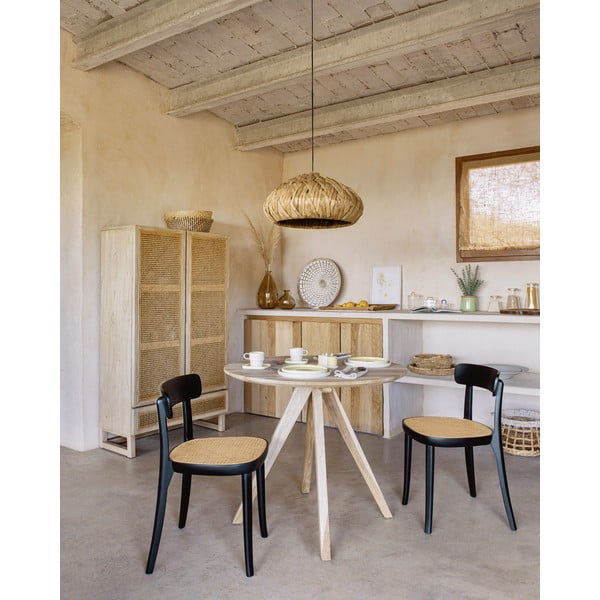 Črn jedilni stol iz bukovega lesa Kave Home Romane-image-3