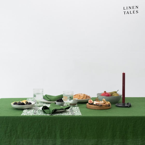 Lanen namizni prt 140x250 cm True Green – Linen Tales-image-2