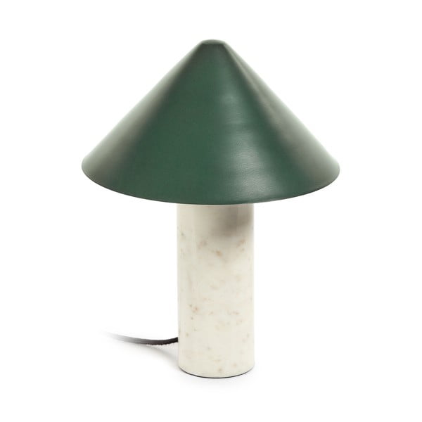 Zelena namizna svetilka s kovinskim senčnikom (višina 32 cm) Valentine - Kave Home