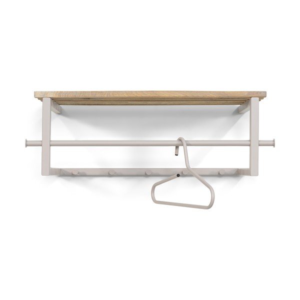 Kovinski stenski obešalnik v naravni barvi/sivorjav s polico 76 cm Marco – Spinder Design-image-3