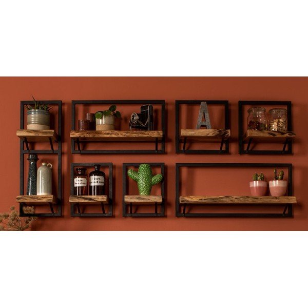 Stenska polica iz akacijevega lesa HMS collection Levels, 70 x 32 cm-image-1