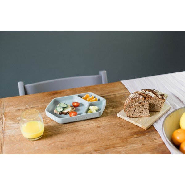 Moder silikonski otroški krožnik 16x25 cm – Kindsgut-image-3