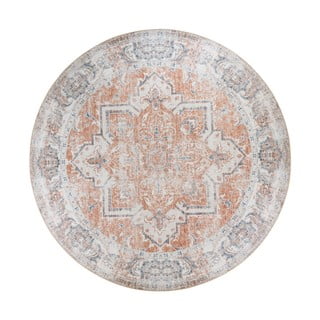 Modro-oranžna okrogla preproga ø 200 cm Havana - House Nordic
