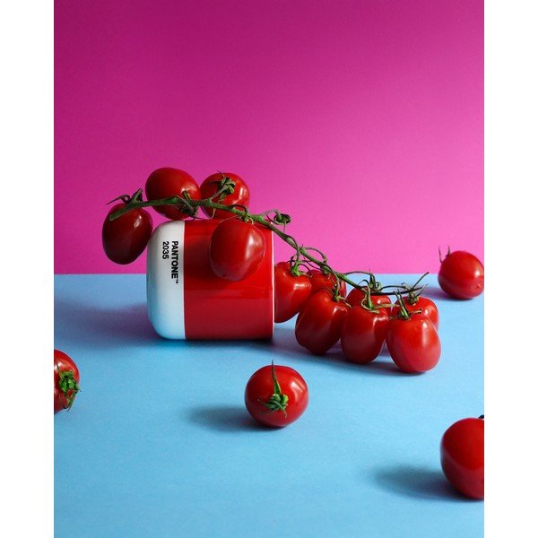 Rdeča porcelanasta skodelica za kapučino 175 ml Red 2035 – Pantone-image-1