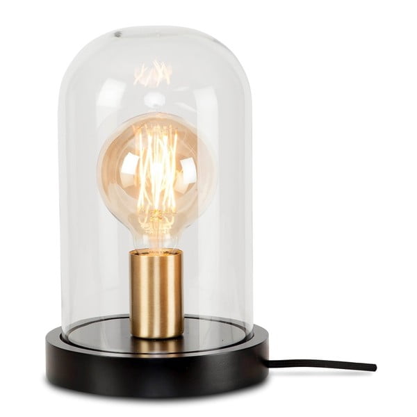 Črna namizna svetilka s steklenim senčnikom (višina 30 cm) Seattle – it's about RoMi