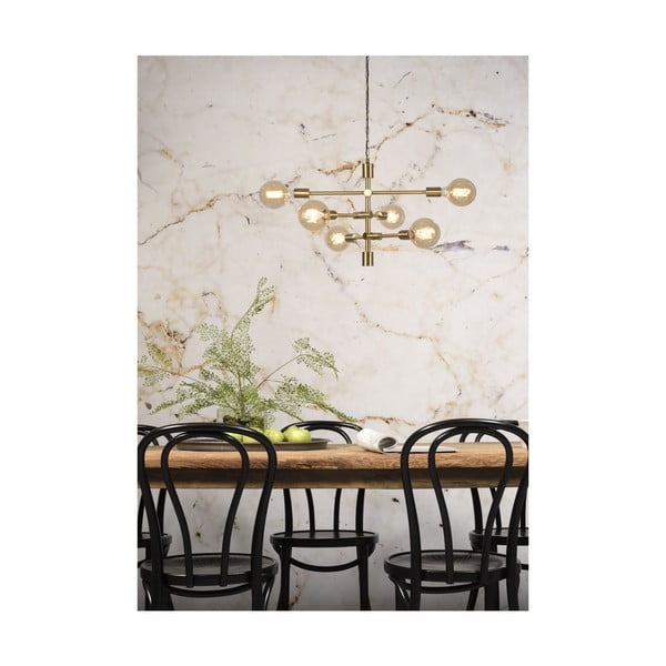 Viseča svetilka v zlati barvi s steklenim senčnikom ø 60 cm Nashville – it's about RoMi-image-1