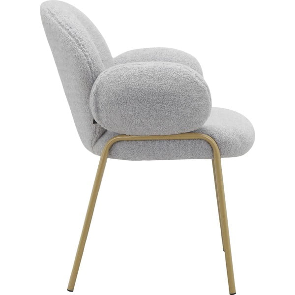 Svetlo sivi oblazinjeni jedilni stoli v kompletu z nasloni za roke 2 ks Iwama – Støraa-image-3