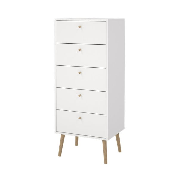 Bela visoka komoda 50x120 cm Bodo – Tvilum-image-4