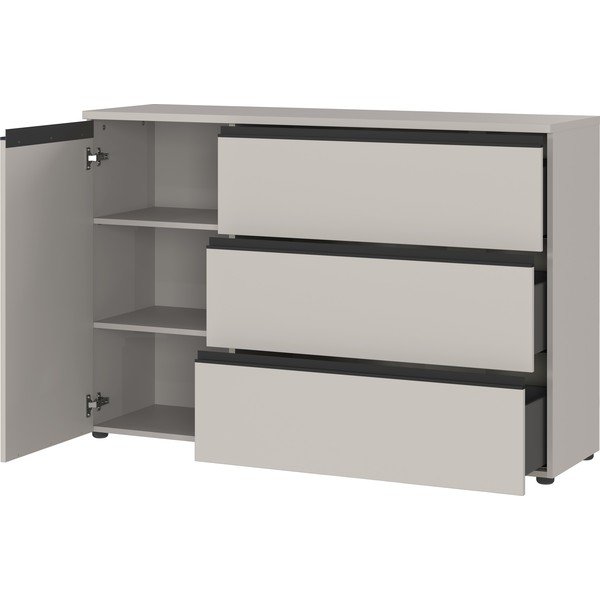 Siva nizka komoda 135x91 cm Bastia – Germania-image-2