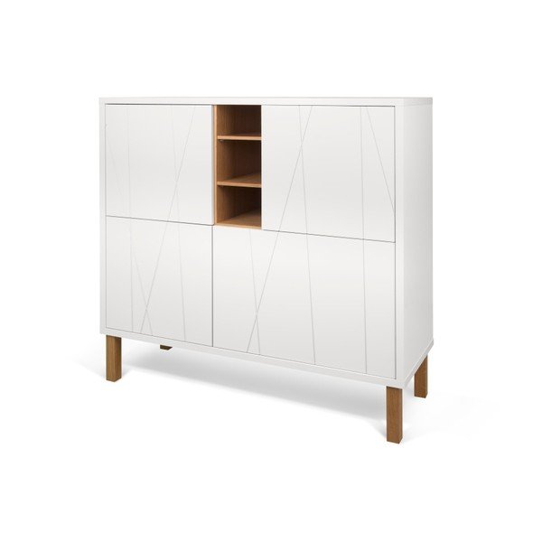 Bela visoka komoda TemaHome Niche Pattern-image-4