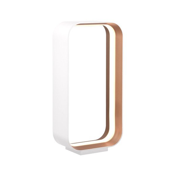 Bela LED namizna svetilka z glasovnim upravljanjem s pomočjo mobilne aplikacije s kovinskim senčilom (višina 41 cm) Cizione – CINQUE-image-1