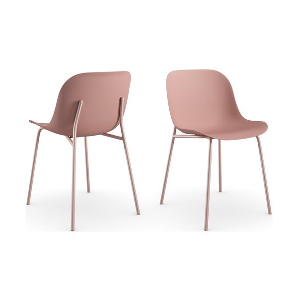 Komplet 2 roza jedilnih stolov Støraa Ocean-image-2