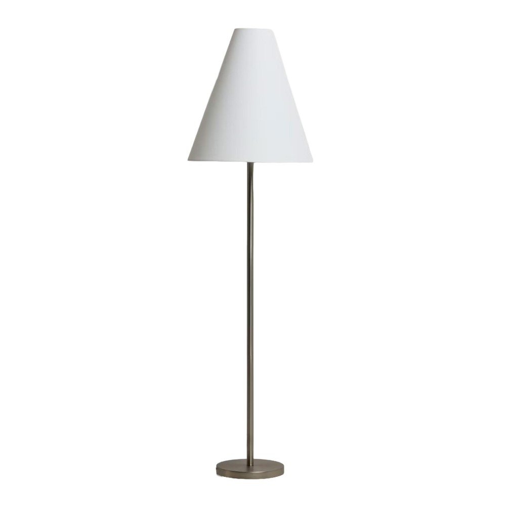 Stoječa svetilka v srebrni barvi s tekstilnim senčilom (višina 153 cm) Navat