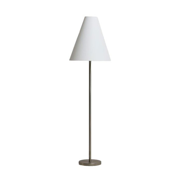 Stoječa svetilka v srebrni barvi s tekstilnim senčilom (višina 153 cm) Navat – Kave Home