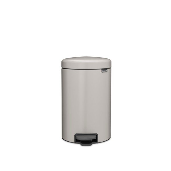 Svetlo siv jeklen koš za smeti s pedalom 12 l NewIcon – Brabantia