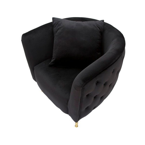 Črn žameten fotelj Bucarest – Mauro Ferretti-image-3