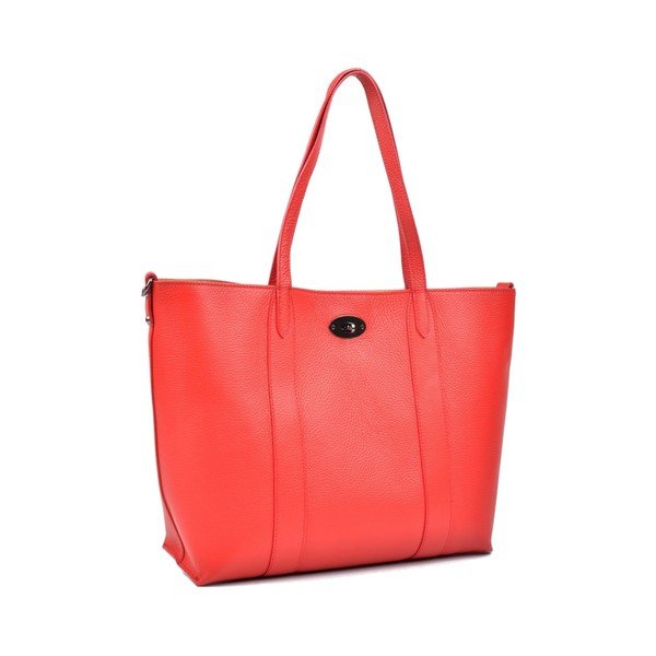 Rdeča usnjena torbica Carla Ferreri Gala Rosso-image-4