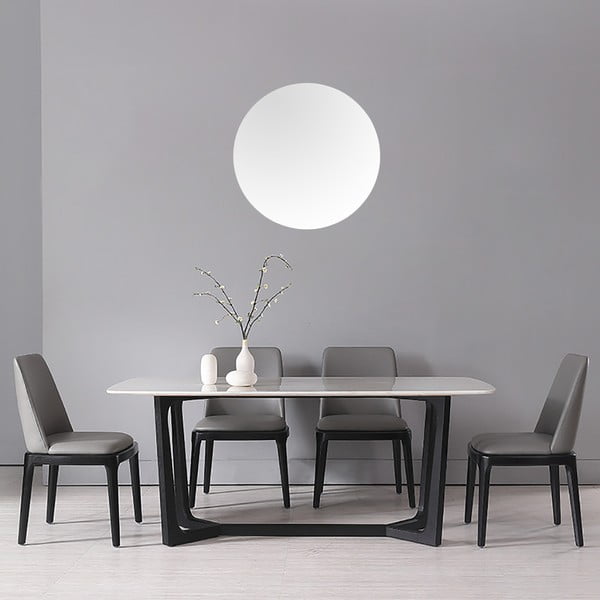 Stensko ogledalo z lučjo ø 60 cm Luna – Mirrors and More-image-3