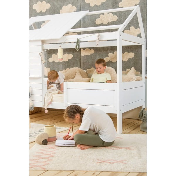 Rožnata/kremno bela pralna ročno tkana bombažna preproga 120x160 cm Atlas Natural – Lorena Canals-image-3