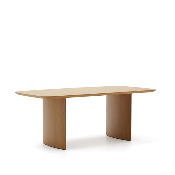 Jedilna miza v hrastovem dekorju 100x200 cm Litto – Kave Home-image-2