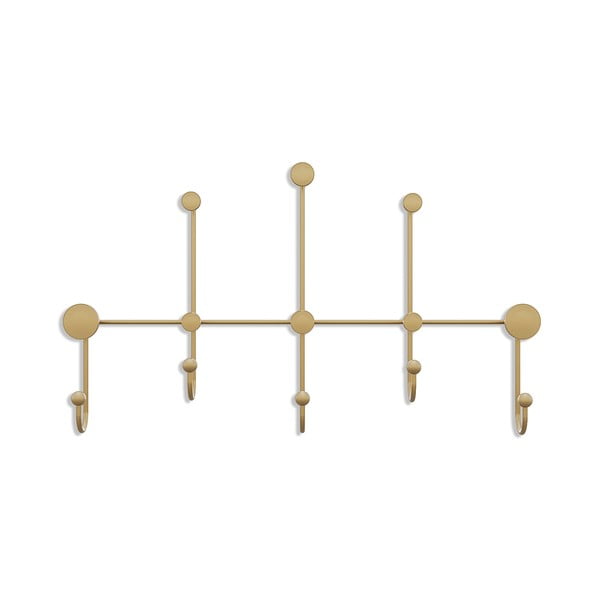 Kovinski stenski obešalnik v zlati barvi Dama – Kalune Design