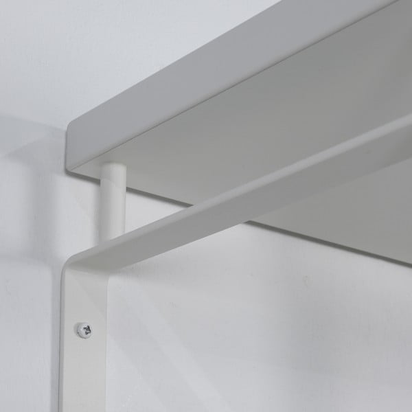 Bel kovinski stenski obešalnik s polico 70 cm Rex – Spinder Design-image-1