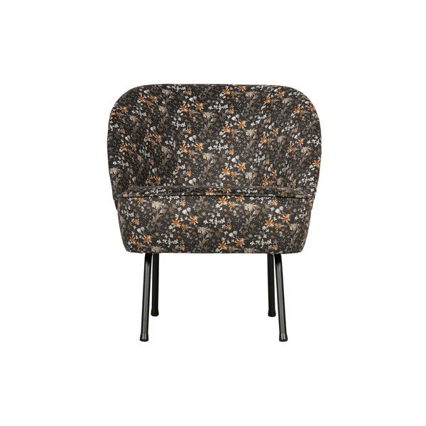 Črn fotelj s cvetličnim motivom BePureHome Vogue-image-2