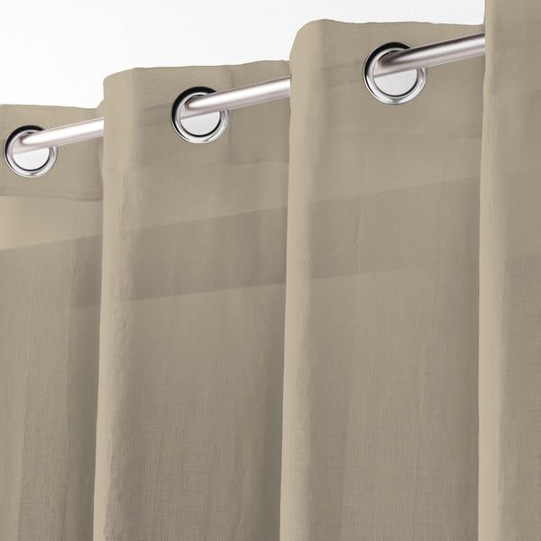 Bež prosojna zavesa 140x280 cm Telma – douceur d'intérieur-image-1