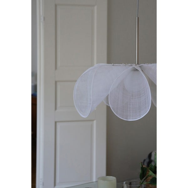 Bela viseča svetilka s steklenim senčilom ø 75 cm Styrka – Markslöjd-image-1
