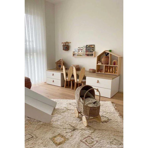 Bež pralna ročno tkana bombažna preproga 140x200 cm Kaarol Earth – Lorena Canals-image-3