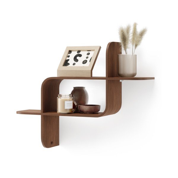 Nadstropna polica iz lesa kavčukovca v naravni barvi Montage - Umbra-image-3