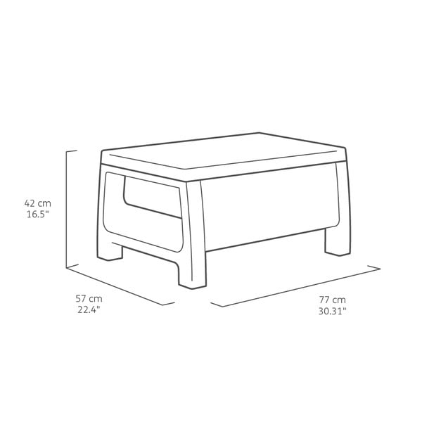 Temno siva vrtna garnitura za 4 osebe Corfu – Keter-image-4