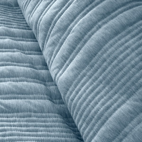 Modra posteljnina za zakonsko posteljo 200x200 cm Tamba Stripe – Pineapple Elephant-image-3