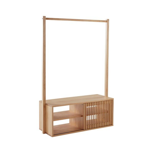 Set za hodnik iz masivnega bora v svetli naravni barvi 108x200x42 cm Svanshall – Jotex-image-2