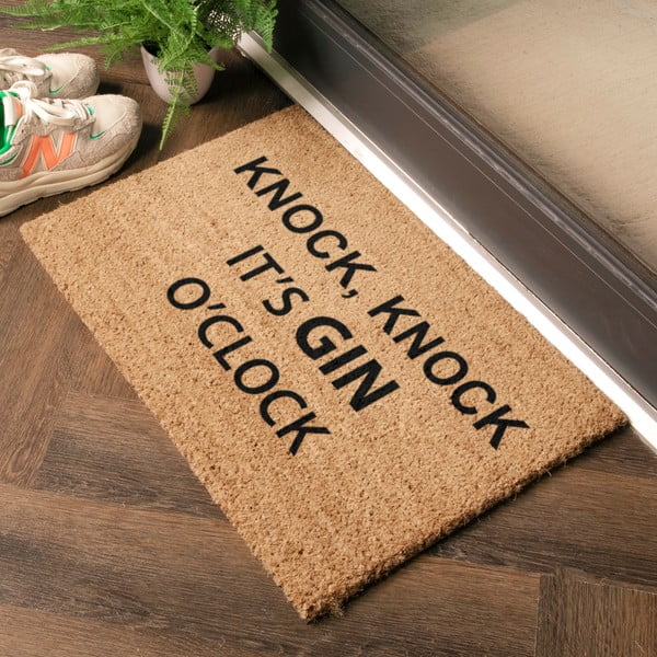 Predpražnik iz kokosovih vlaken 40x60 cm Gin O'Clock – Artsy Doormats-image-1