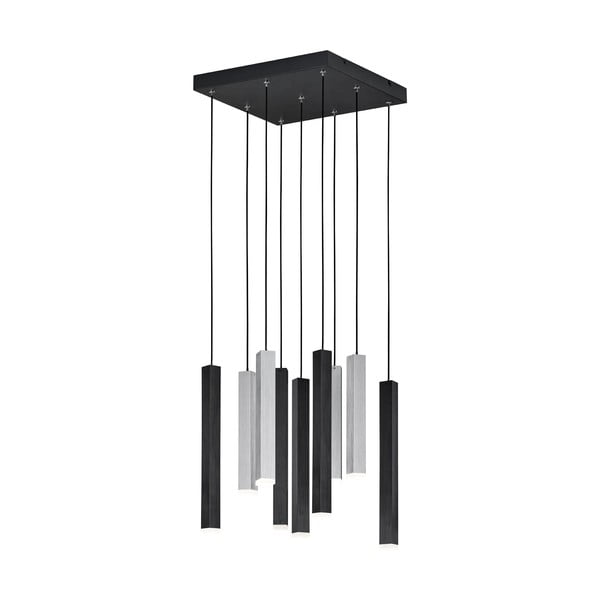 Črna LED viseča svetilka s kovinskim senčilom Civeto – CINQUE