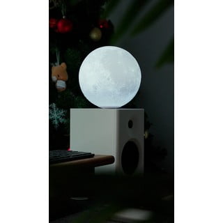 Temno rjava LED namizna svetilka iz masivnega oreha (višina 19,5 cm) Smart LunaSpin – Gingko