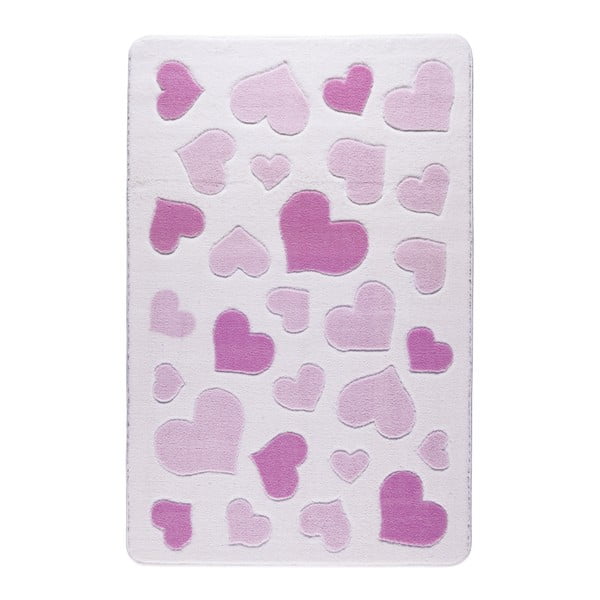 Rožnata otroška preproga Confetti Sweet Love, 133 x 190 cm