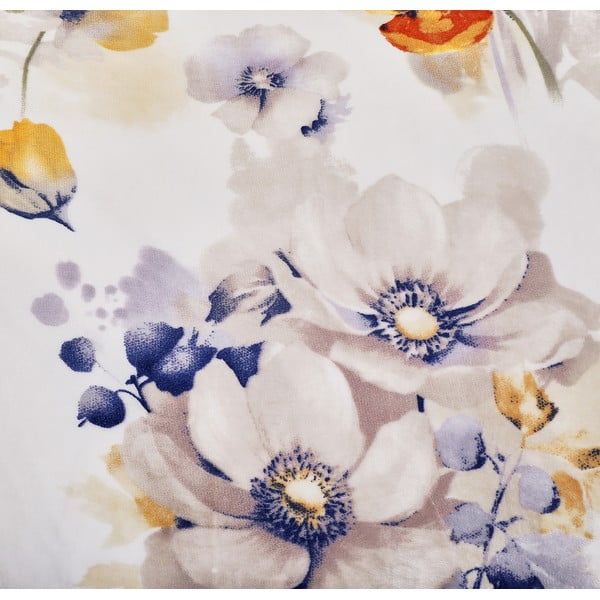 Bela enojna posteljnina iz mikropliša 140x200 cm Blossom – My House-image-1