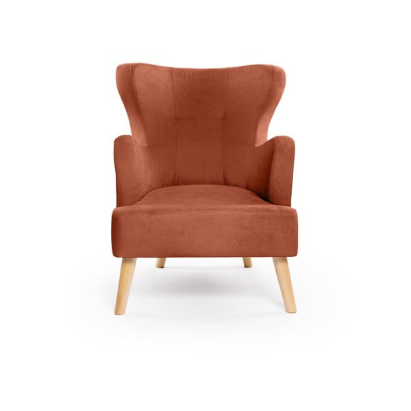Opečnato oranžen fotelj z naslonom Noemye – Bonami Selection
