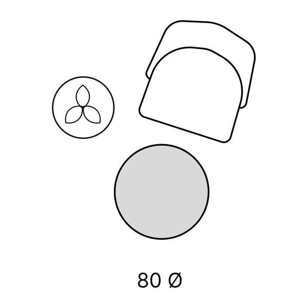 Svetlo siva okrogla preproga ø 80 cm Life – Ayyildiz Carpets-image-3