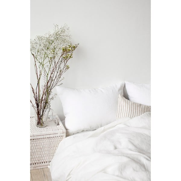 Bela platnena prevleka za vzglavnik Linen Tales, 70 x 90 cm-image-2
