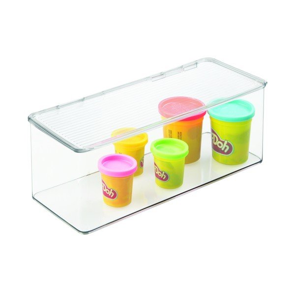 Prozorna škatla s pokrovom iDesign, 15 x 34 cm-image-2