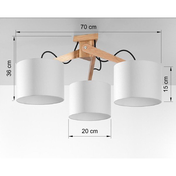 Bela stropna svetilka Sollux Donna, dolžina 70 cm-image-2