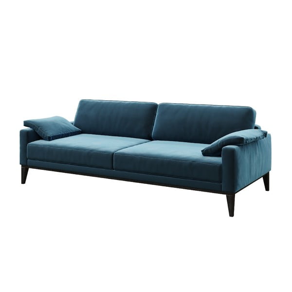 Modra žametna zofa MESONICA Musso, 211 cm-image-2