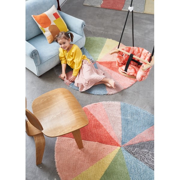 Pralna ročno tkana volnena otroška preproga ø120 cm Pie Chart – Lorena Canals-image-1