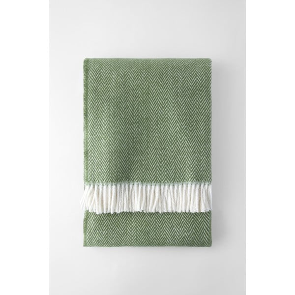 Zelena pletenina z bombažem Euromant Skyline, 140 x 180 cm