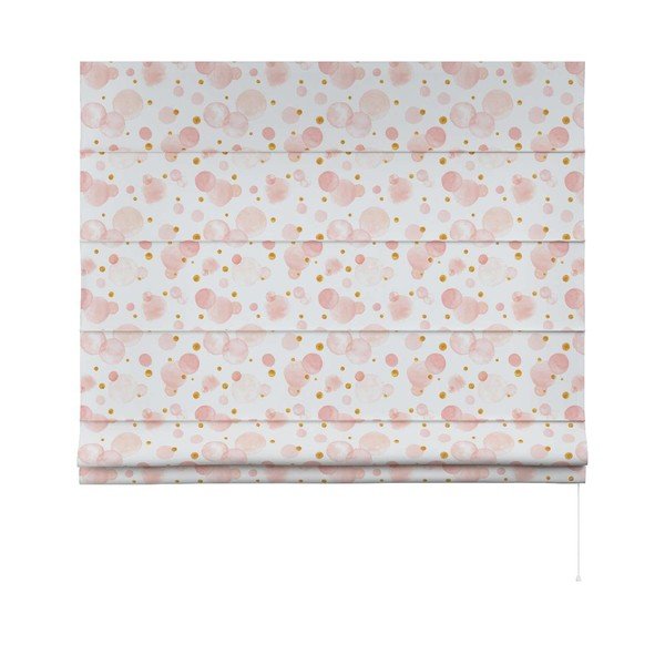 Belo-rožnat otroški gubani rolo 170x160 cm Magic - Yellow Tipi-image-3