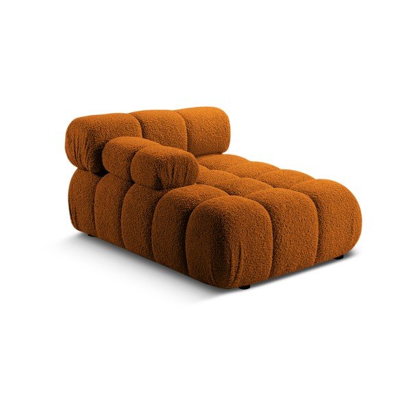 Oranžen modul za sedežno garnituro iz tkanine bouclé (levi kot) Bellis – Micadoni Home-image-4